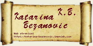 Katarina Bežanović vizit kartica